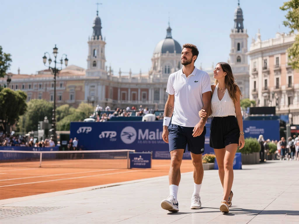 迪米特洛夫携新欢漫步马德里街头